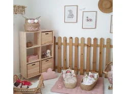 Estantería de cubos de madera cruda Dinamic 6 espacios