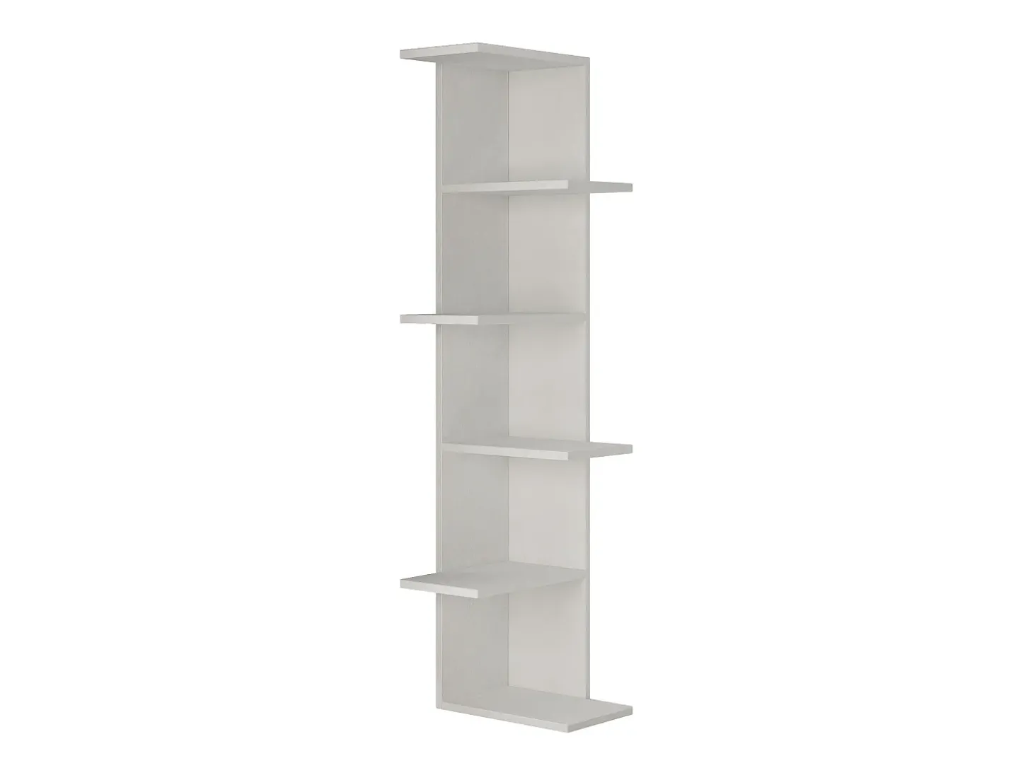 Estantería de esquina 6 estantes blanco H141 cm - Saso