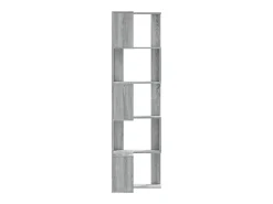 Estantería de esquina 5 niveles madera gris Sonoma 50x50x179 cm