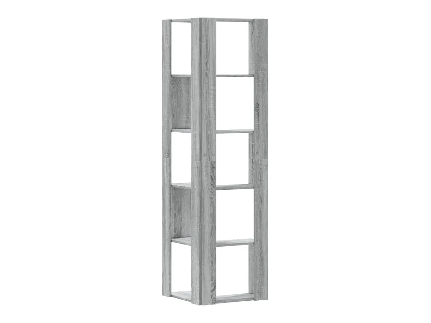 Estantería de esquina 5 niveles madera gris Sonoma 50x50x179 cm