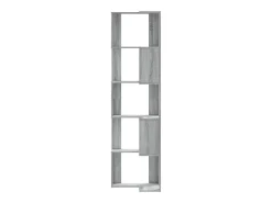 Estantería de esquina 5 niveles madera gris Sonoma 50x50x179 cm