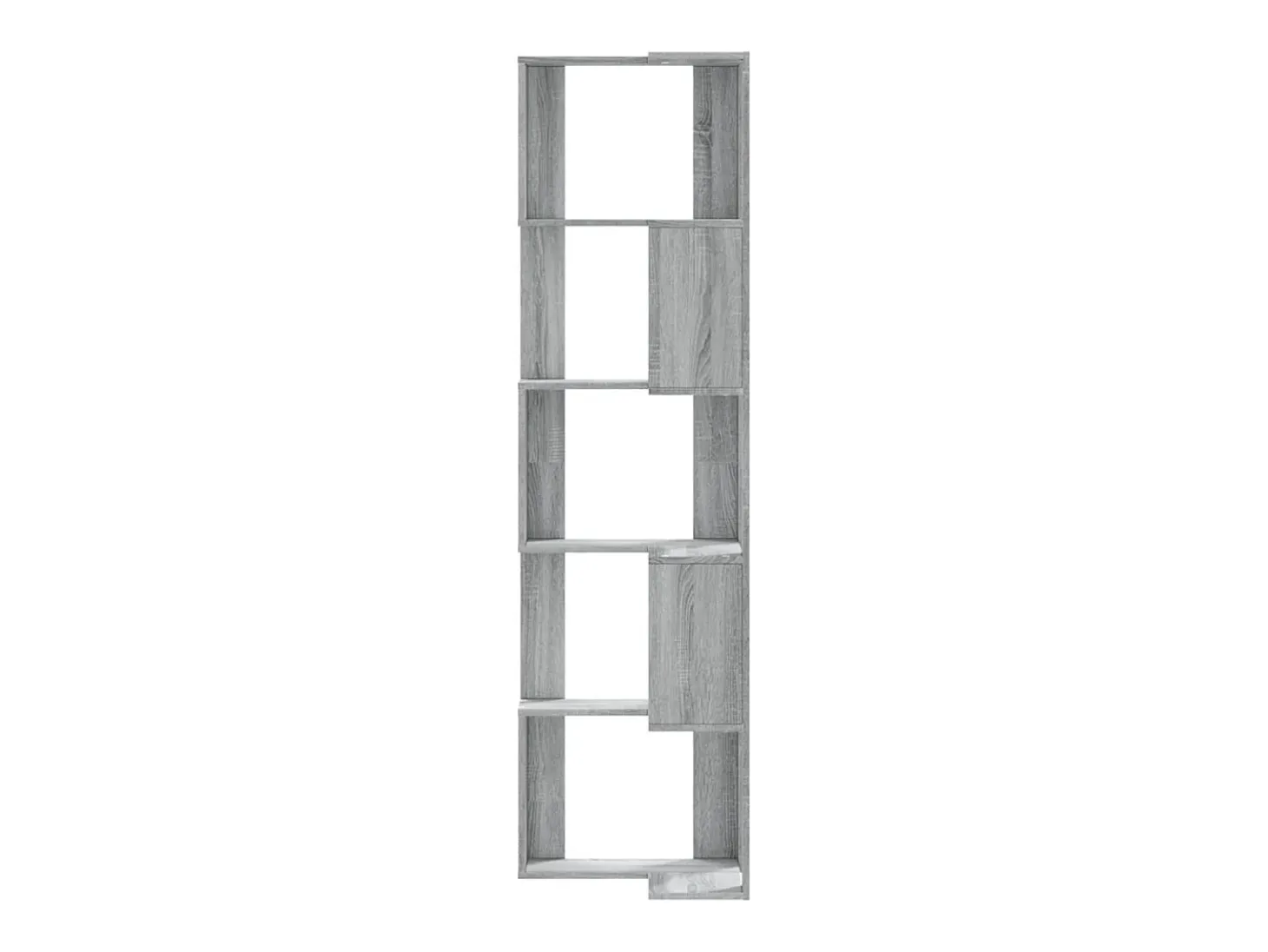 Estantería de esquina 5 niveles madera gris Sonoma 50x50x179 cm