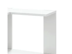 Estantería de esquina 3 niveles madera blanco 50x50x102 cm