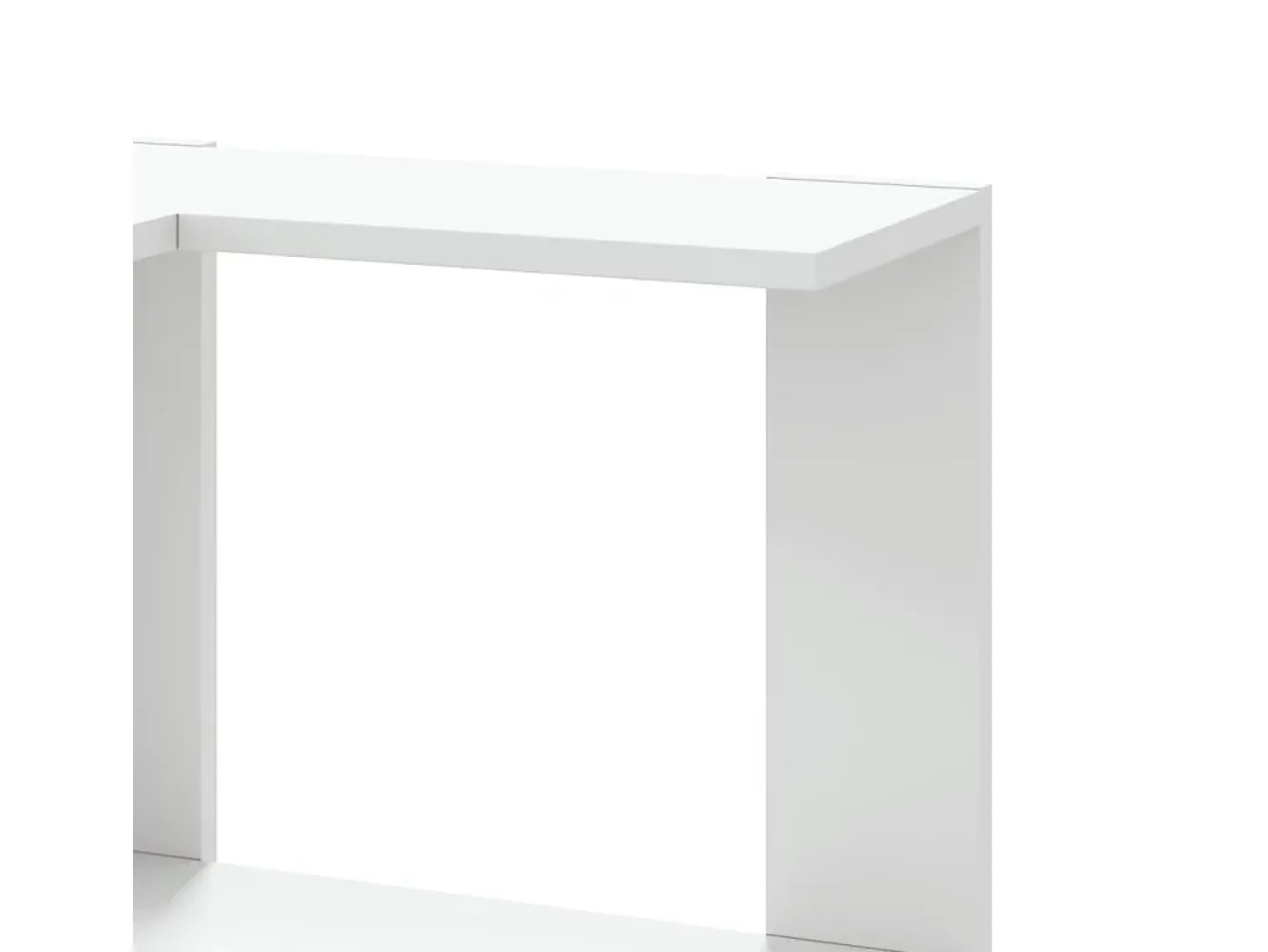 Estantería de esquina 3 niveles madera blanco 50x50x102 cm