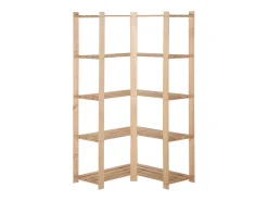 Estantería de esquina 5 niveles pino macizo 82,5x82,5x170 cm ES204103