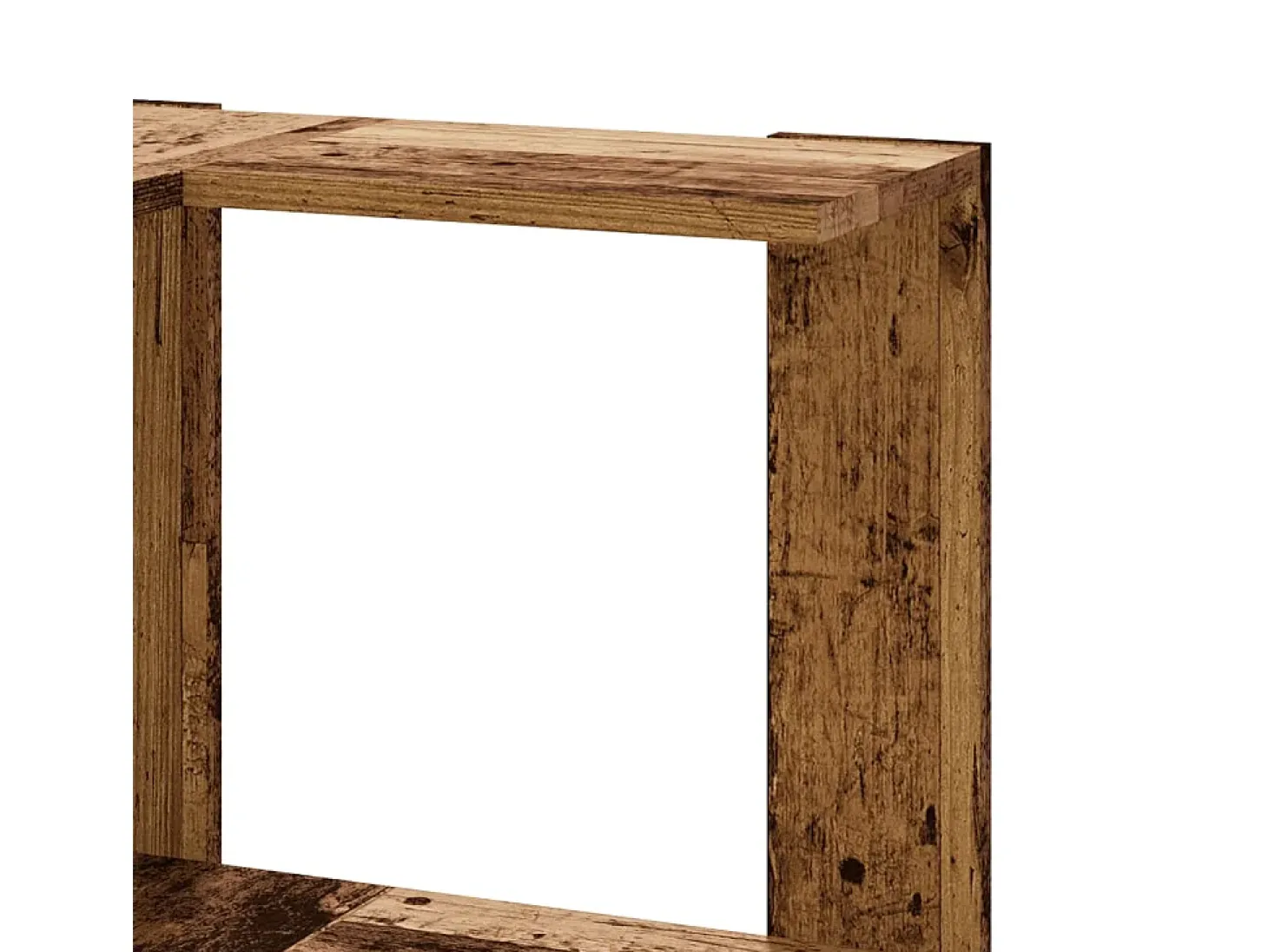 Estantería de esquina 5 niveles madera envejecida 50x50x179 cm