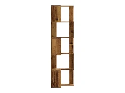 Estantería de esquina 5 niveles madera envejecida 50x50x179 cm