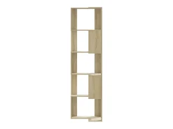 Estantería de esquina 5 niveles madera roble Sonoma 50x50x179cm