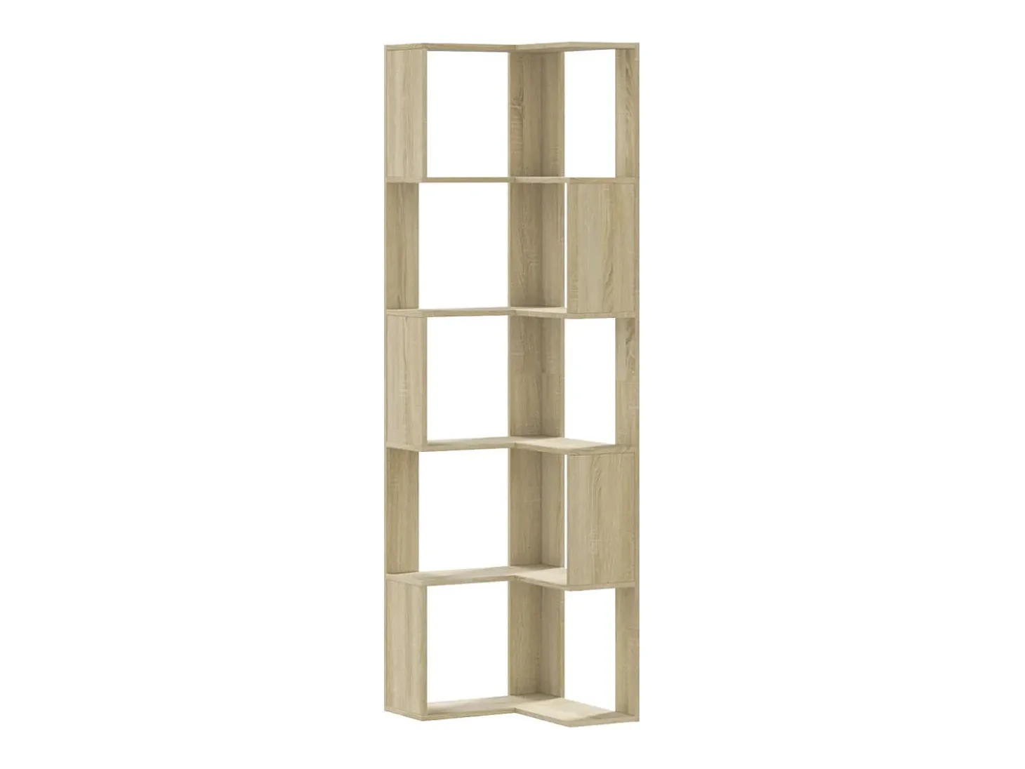 Estantería de esquina 5 niveles madera roble Sonoma 50x50x179cm