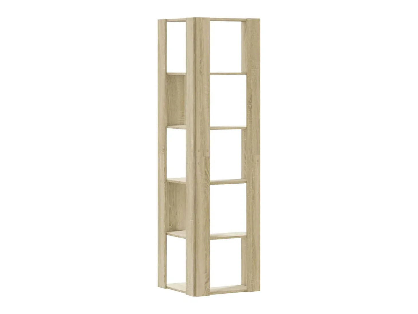 Estantería de esquina 5 niveles madera roble Sonoma 50x50x179cm