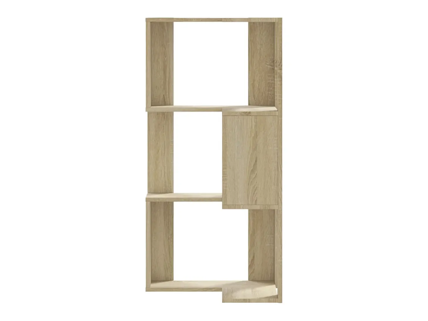 Estantería de esquina 3 niveles madera roble Sonoma 50x50x102cm