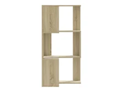 Estantería de esquina 3 niveles madera roble Sonoma 50x50x102cm