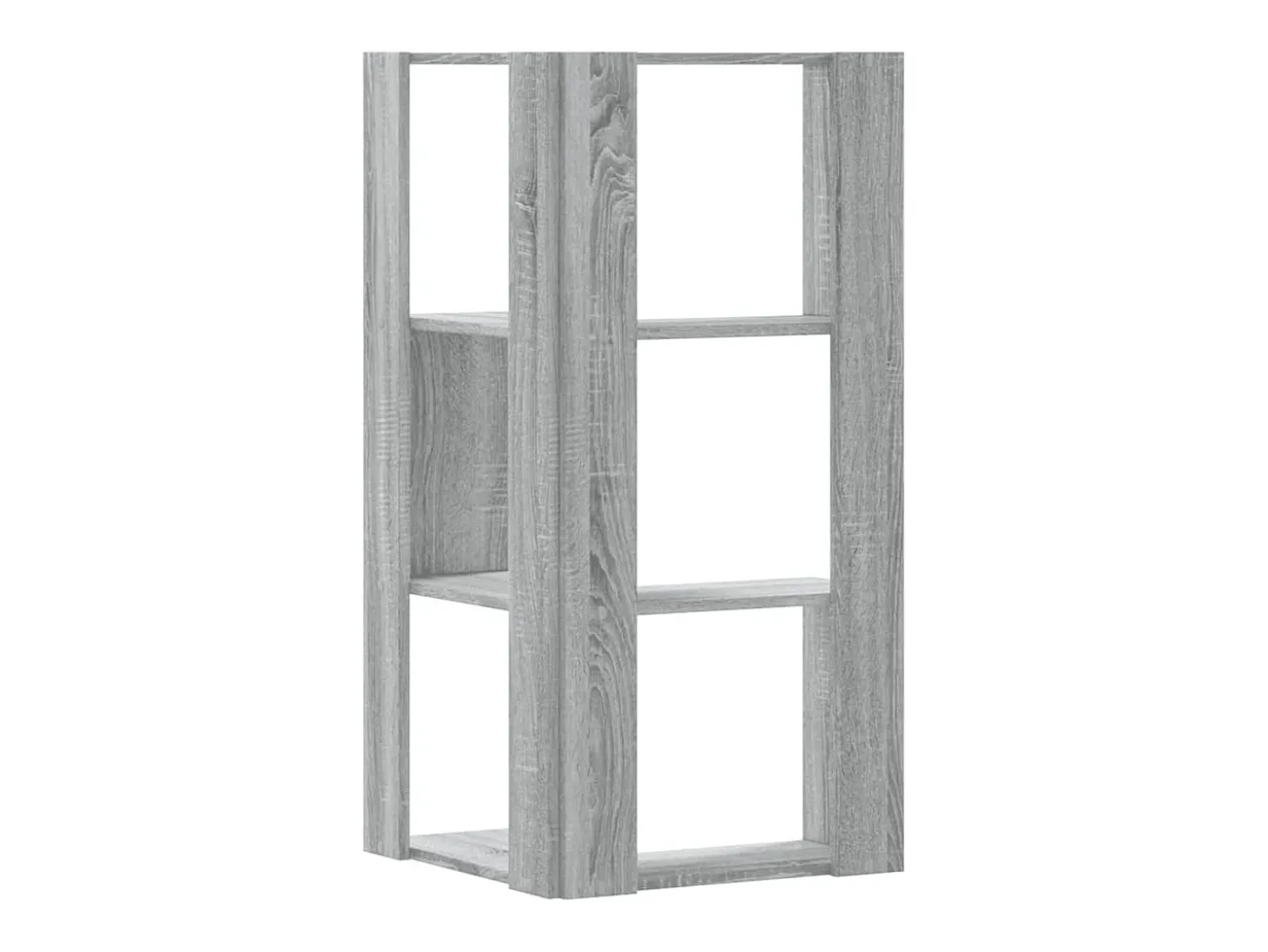 Estantería de esquina 3 niveles madera gris Sonoma 50x50x102 cm