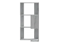 Estantería de esquina 3 niveles madera gris Sonoma 50x50x102 cm