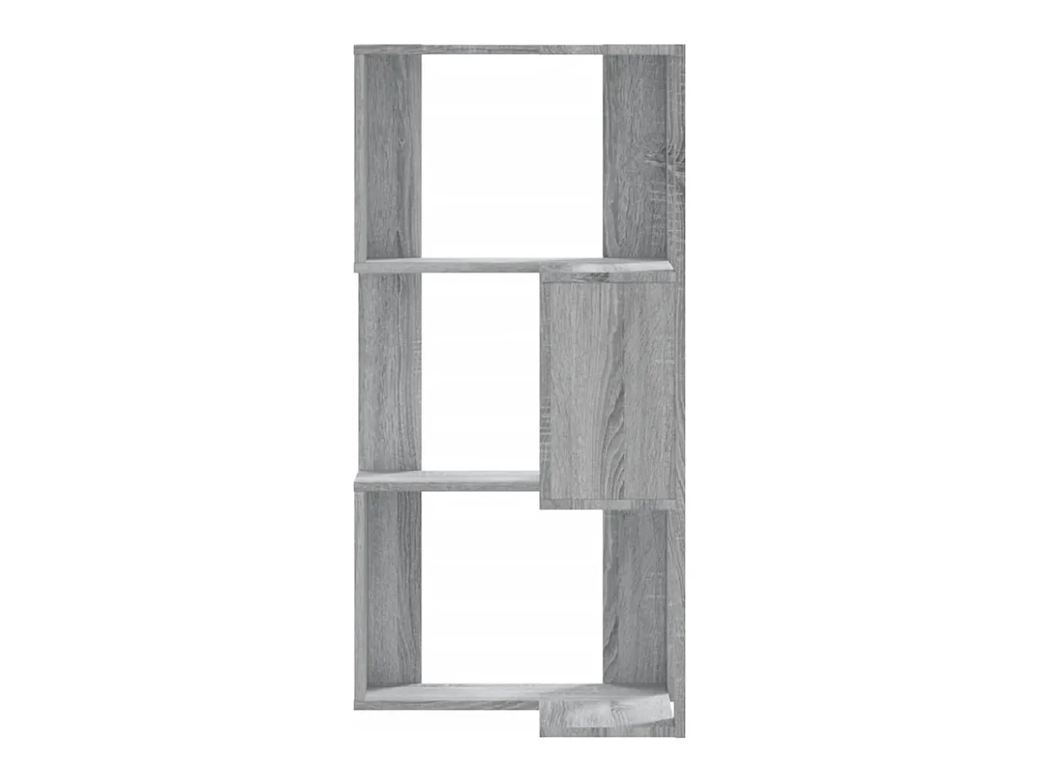 Estantería de esquina 3 niveles madera gris Sonoma 50x50x102 cm