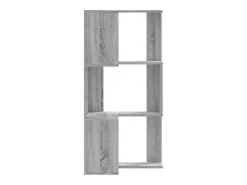 Estantería de esquina 3 niveles madera gris Sonoma 50x50x102 cm