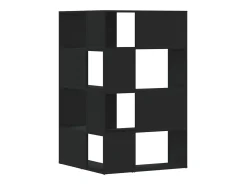 Estantería de esquina 4 niveles madera blanco 85x85x140 cm