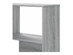 Estantería de esquina 4 niveles madera gris Sonoma 85x85x140 cm