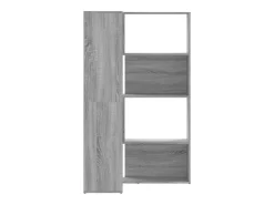 Estantería de esquina 4 niveles madera gris Sonoma 85x85x140 cm