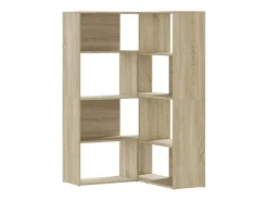 Estantería de esquina 4 niveles madera roble Sonoma 85x85x140cm