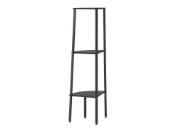 Estantería de esquina de 3 baldas negro 45,5x31,5x120 cm ES938236
