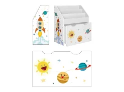 Estantería de juguetes multicolor Valora con estantería y cajón móvil