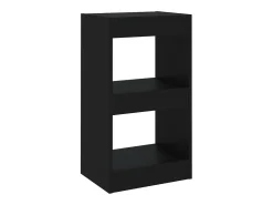 Estantería de libros/divisor de espacios negro 40x30x72 cm
