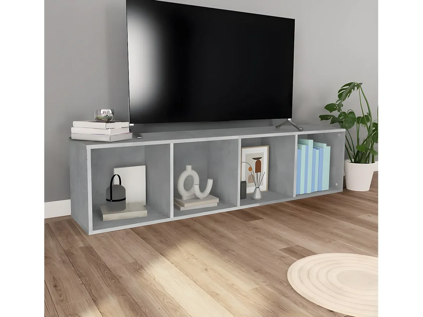 Estantería de libros/mueble TV madera contrachapada 36x30x143cm