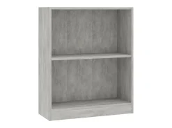 Estantería de madera contrachapada gris hormigón 60x24x74,5 cm