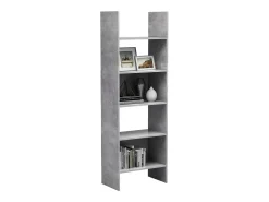 Estantería de madera contrachapada gris hormigón 60x35x180 cm