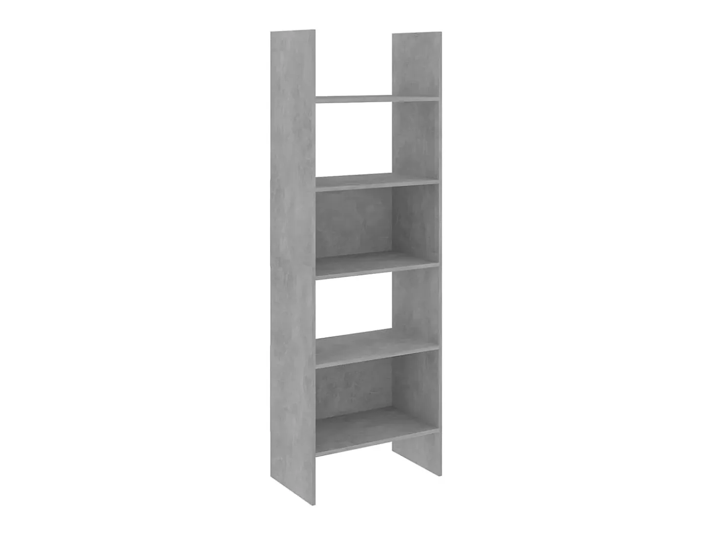 Estantería de madera contrachapada gris hormigón 60x35x180 cm