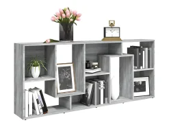 Estantería de madera contrachapada gris Sonoma 67x24x161 cm