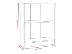 Estantería de madera contrachapada gris Sonoma 60x24x74,5 cm