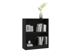 Estantería de madera contrachapada negro 60x24x74,5 cm