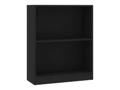 Estantería de madera contrachapada negro 60x24x74,5 cm
