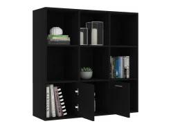 Estantería de madera contrachapada negro 98x30x98 cm