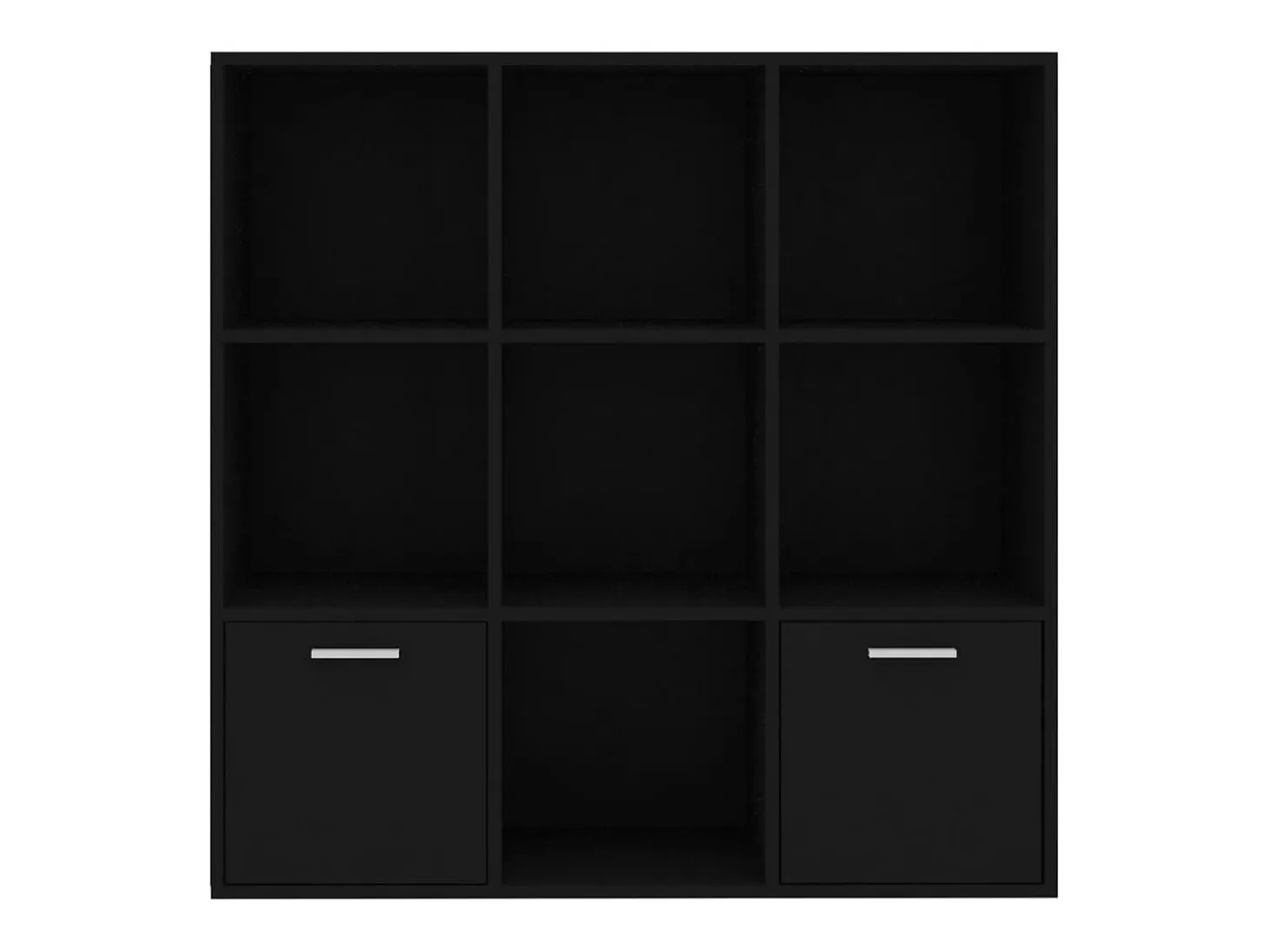 Estantería de madera contrachapada negro 98x30x98 cm