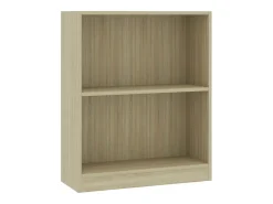Estantería de madera contrachapada color roble 60x24x74,5 cm