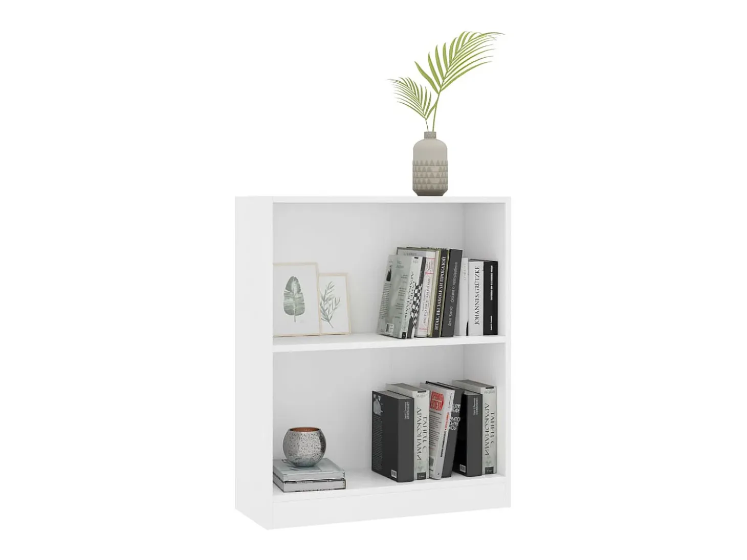 Estantería de madera contrachapada blanco 60x24x74,5 cm