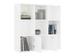Estantería de madera contrachapada blanco 98x30x98 cm