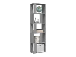 Estantería de madera contrachapada gris Sonoma 45x24x160 cm