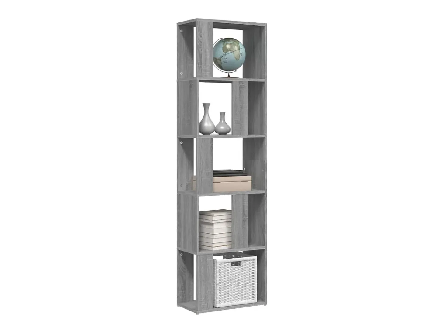 Estantería de madera contrachapada gris Sonoma 45x24x160 cm
