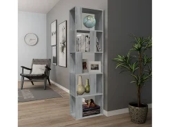 Estantería de madera contrachapada gris Sonoma 45x24x160 cm