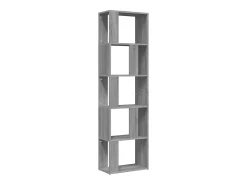 Estantería de madera contrachapada gris Sonoma 45x24x160 cm