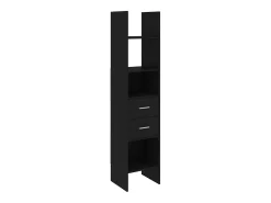 Estantería de madera contrachapada negro 40x35x180 cm