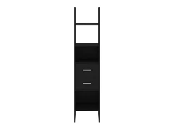 Estantería de madera contrachapada negro 40x35x180 cm