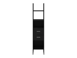 Estantería de madera contrachapada negro 40x35x180 cm