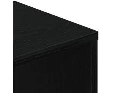 Estantería de madera contrachapada negra 34x31x112 cm