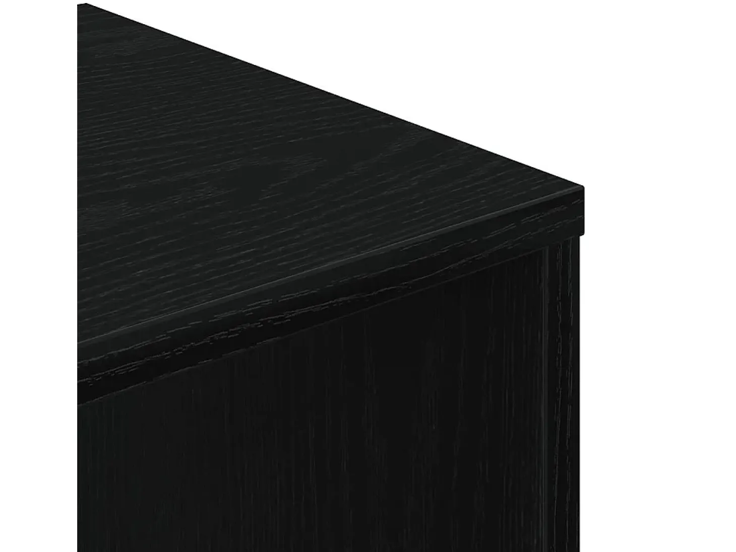 Estantería de madera contrachapada negra 34x31x112 cm