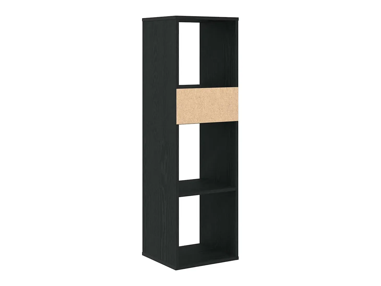 Estantería de madera contrachapada negra 34x31x112 cm